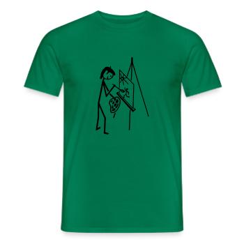 Malerin - Männer T-Shirt - Kelly Green - Vorne - AI Model Male 178 dark (178cm)