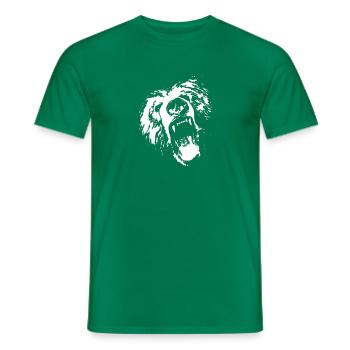 roaring bear - Men's T-Shirt - kelly green - Front - AI Model Male 178 dark (178cm)