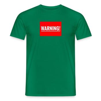 Warnung Flexibles Stickdesign - Männer T-Shirt - Kelly Green - Vorne - AI Model Male 178 dark (178cm)