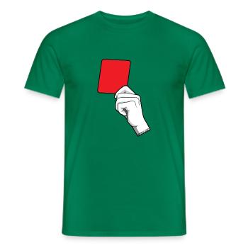 Football, soccer, kart rouge - T-shirt homme - vert - Devant - AI Model Male 178 dark (178cm)