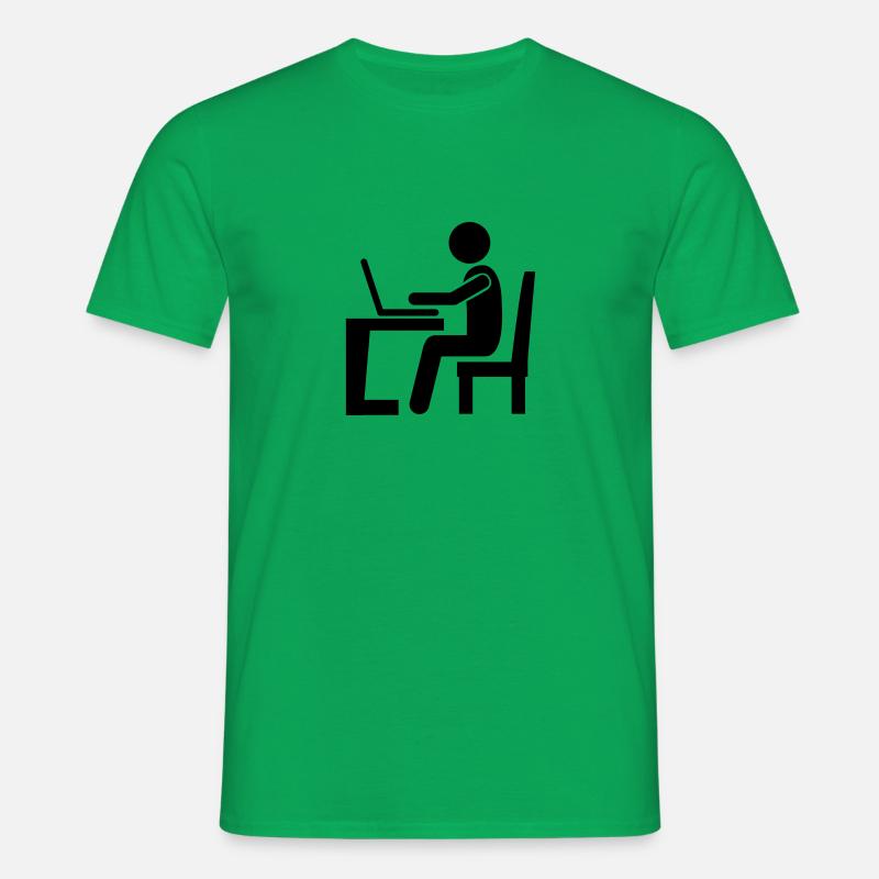 computer work - Men's T-Shirt - kelly green