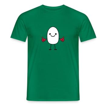 laughing egg - Men's T-Shirt - kelly green - Front - AI Model Male 178 dark (178cm)
