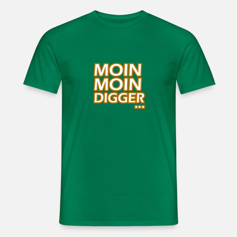 Moin Moin Digger - Männer T-Shirt - Kelly Green