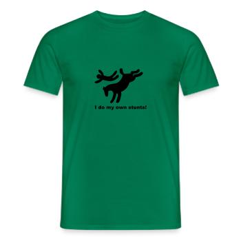 Je fais mes propres cascades - T-shirt homme - vert - Devant - AI Model Male 178 dark (178cm)