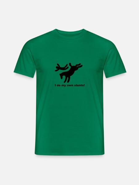I do my own stunts - Men's T-Shirt - kelly green