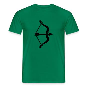 bow and arrow - Men's T-Shirt - kelly green - Front - AI Model Male 178 dark (178cm)