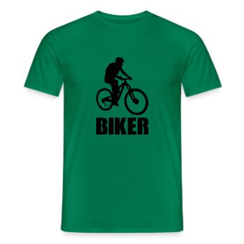 biker - Men's T-Shirt - kelly green - Front - AI Model Male 178 dark (178cm)