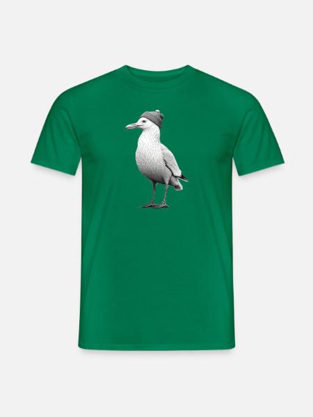 Nordsee Möwe Mütze Beanie - Männer T-Shirt - Kelly Green
