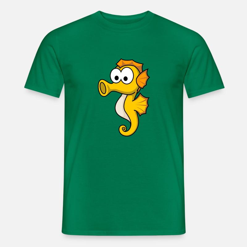 Seepferdchen Comic Tier - Männer T-Shirt - Kelly Green
