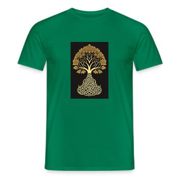 Keltischer Lebensbaum - Männer T-Shirt - Kelly Green - Vorne - AI Model Male 178 dark (178cm)