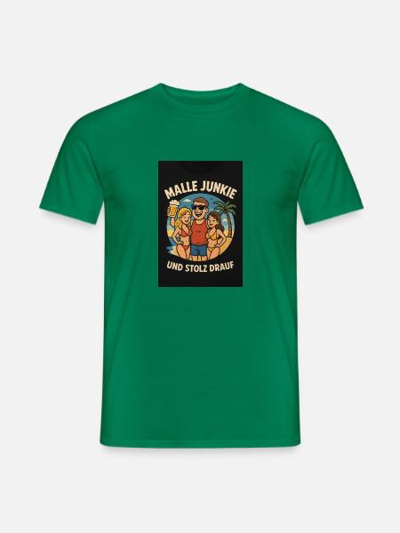 Malle Junkie - Männer T-Shirt - Kelly Green