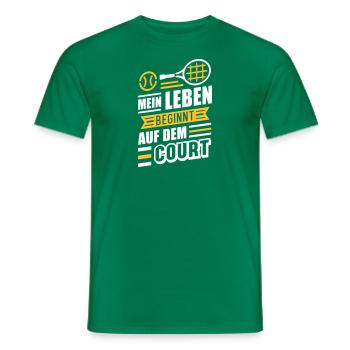 Leben auf dem Court (Tennis) - Männer T-Shirt - Kelly Green - Vorne - AI Model Male 178 dark (178cm)