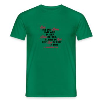 gott ist liebe - Männer T-Shirt - Kelly Green - Vorne - AI Model Male 178 dark (178cm)