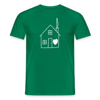 Home Home Love - Men's T-Shirt - kelly green - Front - AI Model Male 178 dark (178cm)