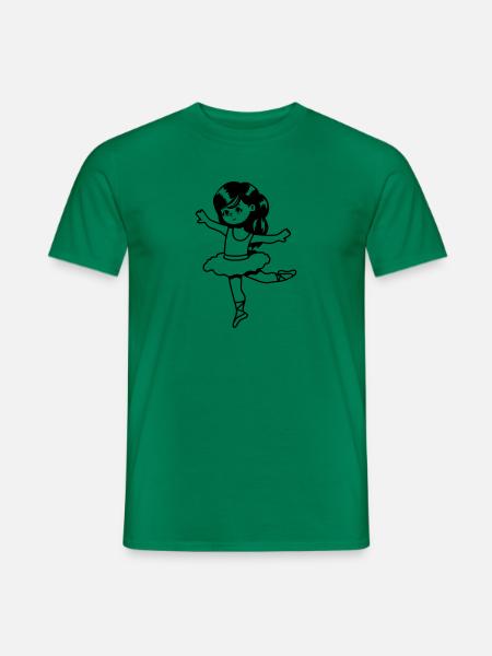 ballerina kind mädchen - Männer T-Shirt - Kelly Green