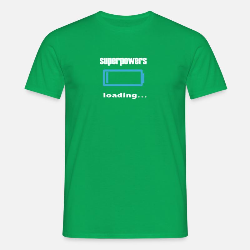 superpowers loading... - Men's T-Shirt - kelly green