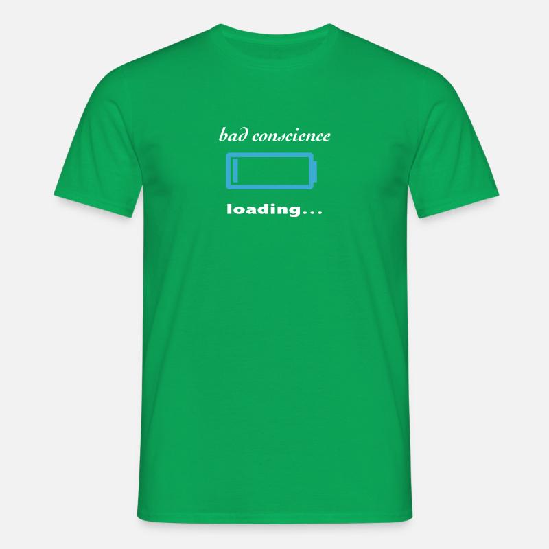 bad conscience loading... - Men's T-Shirt - kelly green