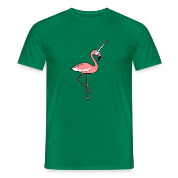 unicorn mystical rainbow horse mythical creature flami - Men's T-Shirt - kelly green - Front - AI Model Male 178 dark (178cm)