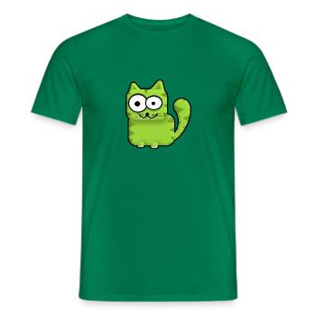Chat drôle - T-shirt homme - vert - Devant - AI Model Male 178 dark (178cm)