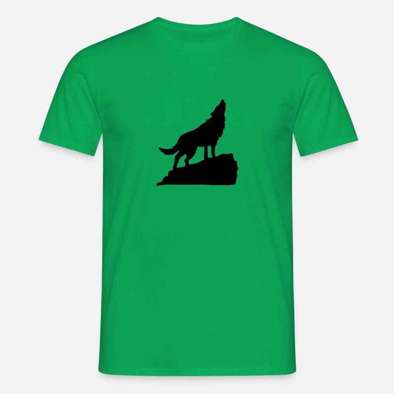 wolf - Männer T-Shirt - Kelly Green