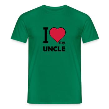 i love my uncle - Men's T-Shirt - kelly green - Front - AI Model Male 178 dark (178cm)