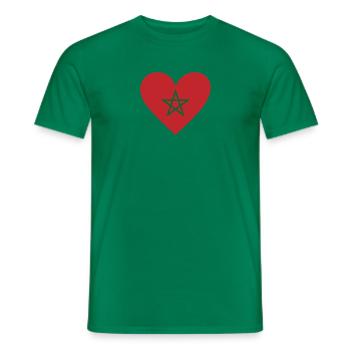 Morocco Heart - Men's T-Shirt - kelly green - Front - AI Model Male 178 dark (178cm)