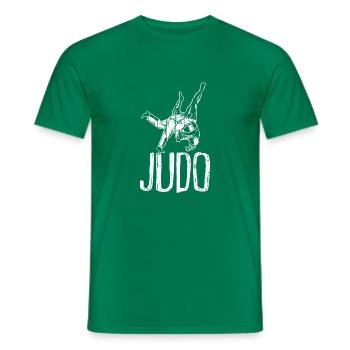 Judo Retro Judoka - Männer T-Shirt - Kelly Green - Vorne - AI Model Male 178 dark (178cm)