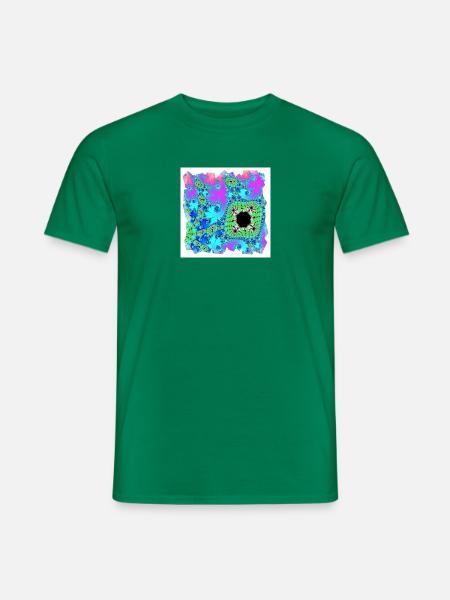 #150 Fraktal blue magic - Männer T-Shirt - Kelly Green