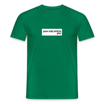 ta seule limite est toi - T-shirt homme - vert - Devant - AI Model Male 178 dark (178cm)