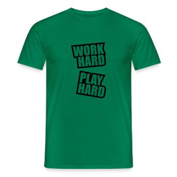 work_hard_play_hard_rp1 - T-shirt homme - vert - Devant - AI Model Male 178 dark (178cm)
