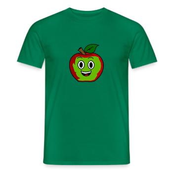 Funny Apple - Men's T-Shirt - kelly green - Front - AI Model Male 178 dark (178cm)