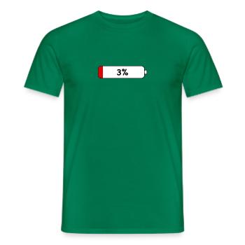 Low Battery - Men's T-Shirt - kelly green - Front - AI Model Male 178 dark (178cm)