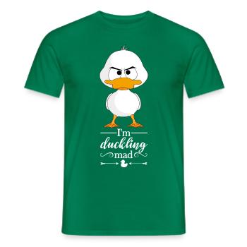 Angry duck: I'm ducking mad - Männer T-Shirt - Kelly Green - Vorne - AI Model Male 178 dark (178cm)
