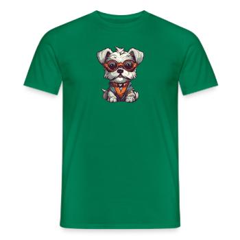 Amoureux des chiens - T-shirt homme - vert - Devant - AI Model Male 178 dark (178cm)