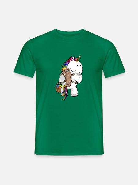 Oster Comic Einhorn - Männer T-Shirt - Kelly Green