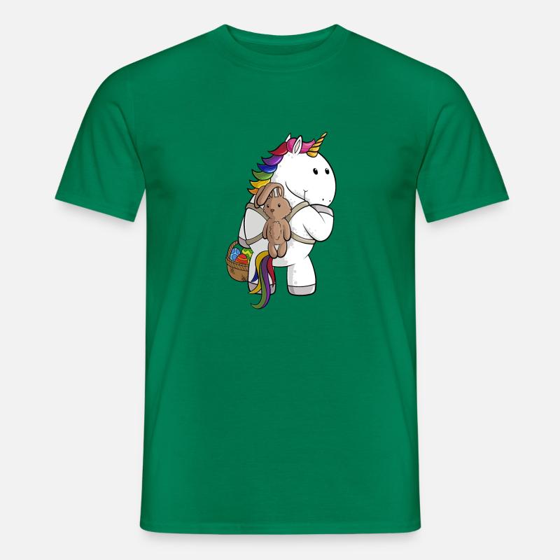 Oster Comic Einhorn - Männer T-Shirt - Kelly Green
