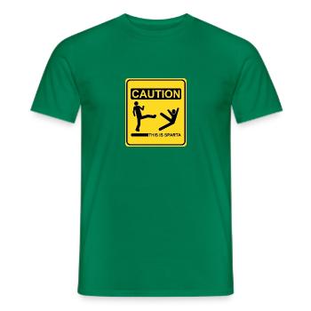 Beware this is sparta - Funny Spartans - Men's T-Shirt - kelly green - Front - AI Model Male 178 dark (178cm)