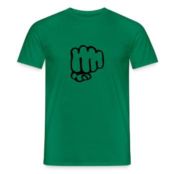 poing - T-shirt homme - vert - Devant - AI Model Male 178 dark (178cm)