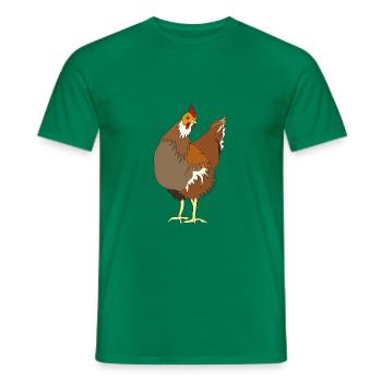 Poulet - T-shirt homme - vert - Devant - AI Model Male 178 dark (178cm)