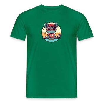 Souris en vacances - T-shirt homme - vert - Devant - AI Model Male 178 dark (178cm)