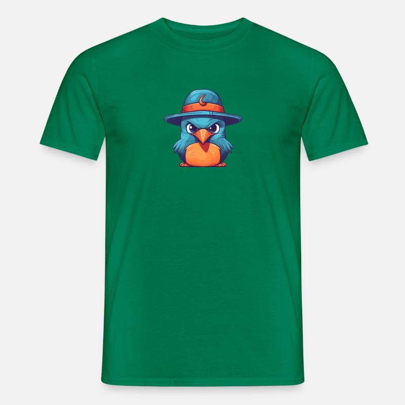 vogel mit hut - Männer T-Shirt - Kelly Green