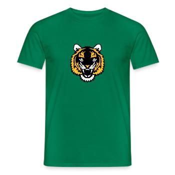 tigre animal sauvage 28012 - T-shirt homme - vert - Devant - AI Model Male 178 dark (178cm)