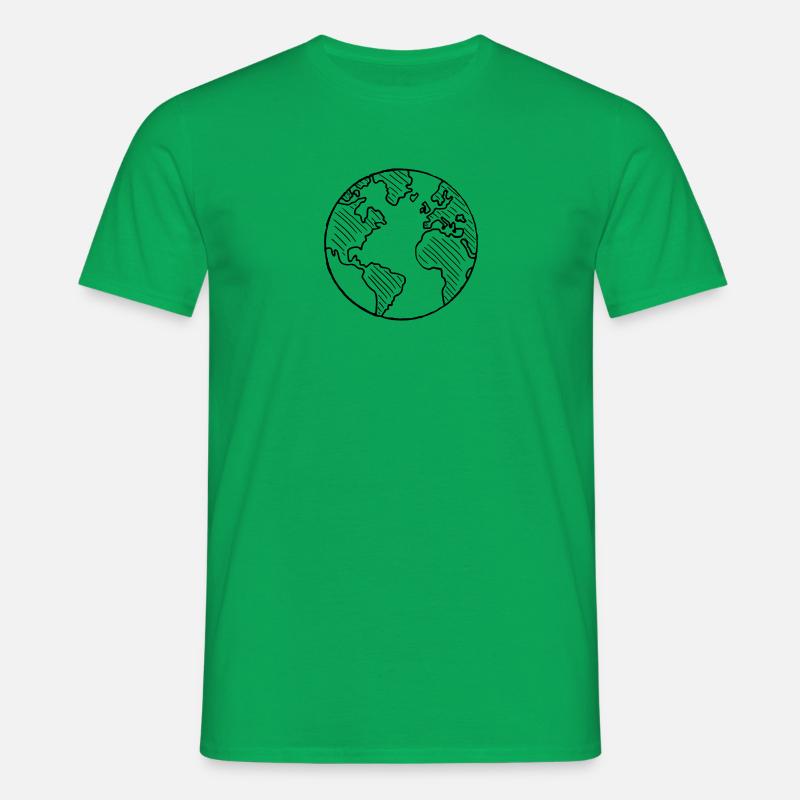 Globe Vector Graphics - Men's T-Shirt - kelly green