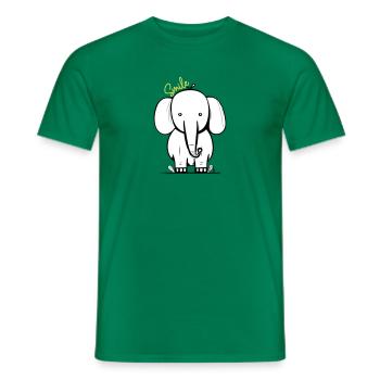 Elephant smile - Männer T-Shirt - Kelly Green - Vorne - AI Model Male 178 dark (178cm)