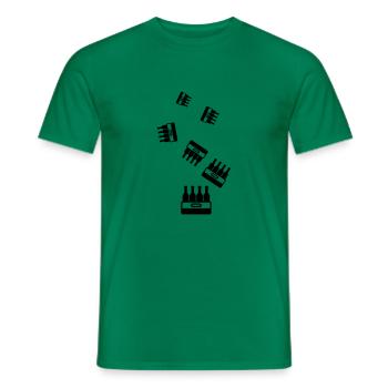 Bierflasche Kiste - Männer T-Shirt - Kelly Green - Vorne - AI Model Male 178 dark (178cm)