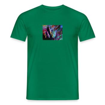 Effets aléatoires colorés de lumières - Abstrait - T-shirt homme - vert - Devant - AI Model Male 178 dark (178cm)