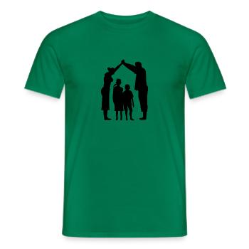 famille - T-shirt homme - vert - Devant - AI Model Male 178 dark (178cm)