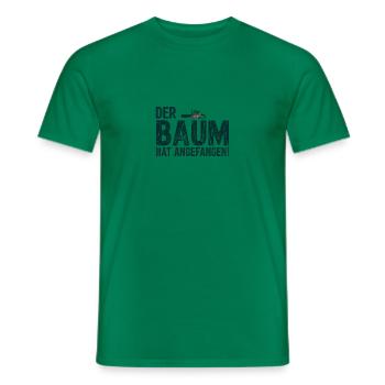 Der Baum Hat Angefangen Holz Sprüche - Männer T-Shirt - Kelly Green - Vorne - AI Model Male 178 dark (178cm)