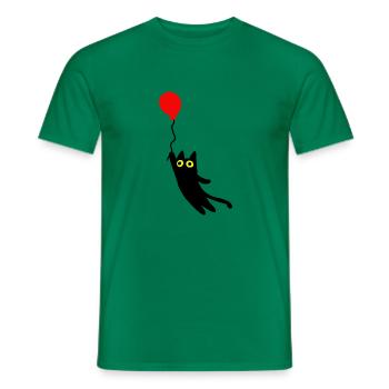 fliegende Katze - Männer T-Shirt - Kelly Green - Vorne - AI Model Male 178 dark (178cm)