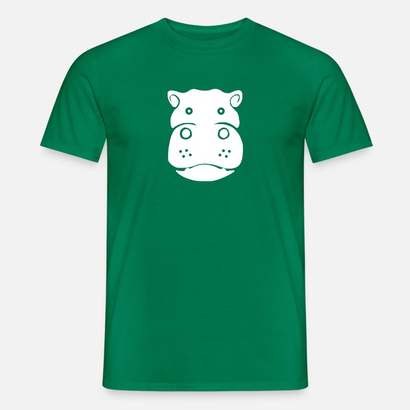 Nilpferd Hippo Flusspferd - Männer T-Shirt - Kelly Green